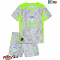 Camiseta Manchester City Tercera Equipación para niños 2025-26 manga corta (+ pantalones cortos)